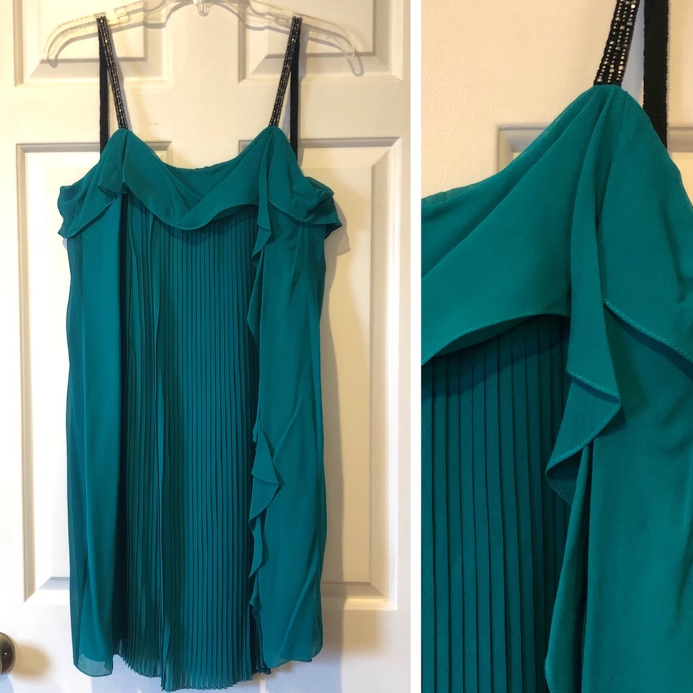 NWT silk party dress w/beaded straps